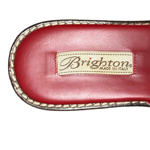 Brighton "Ofelia" Zebra Print Leather Thong Sandals - Picture 12 of 13